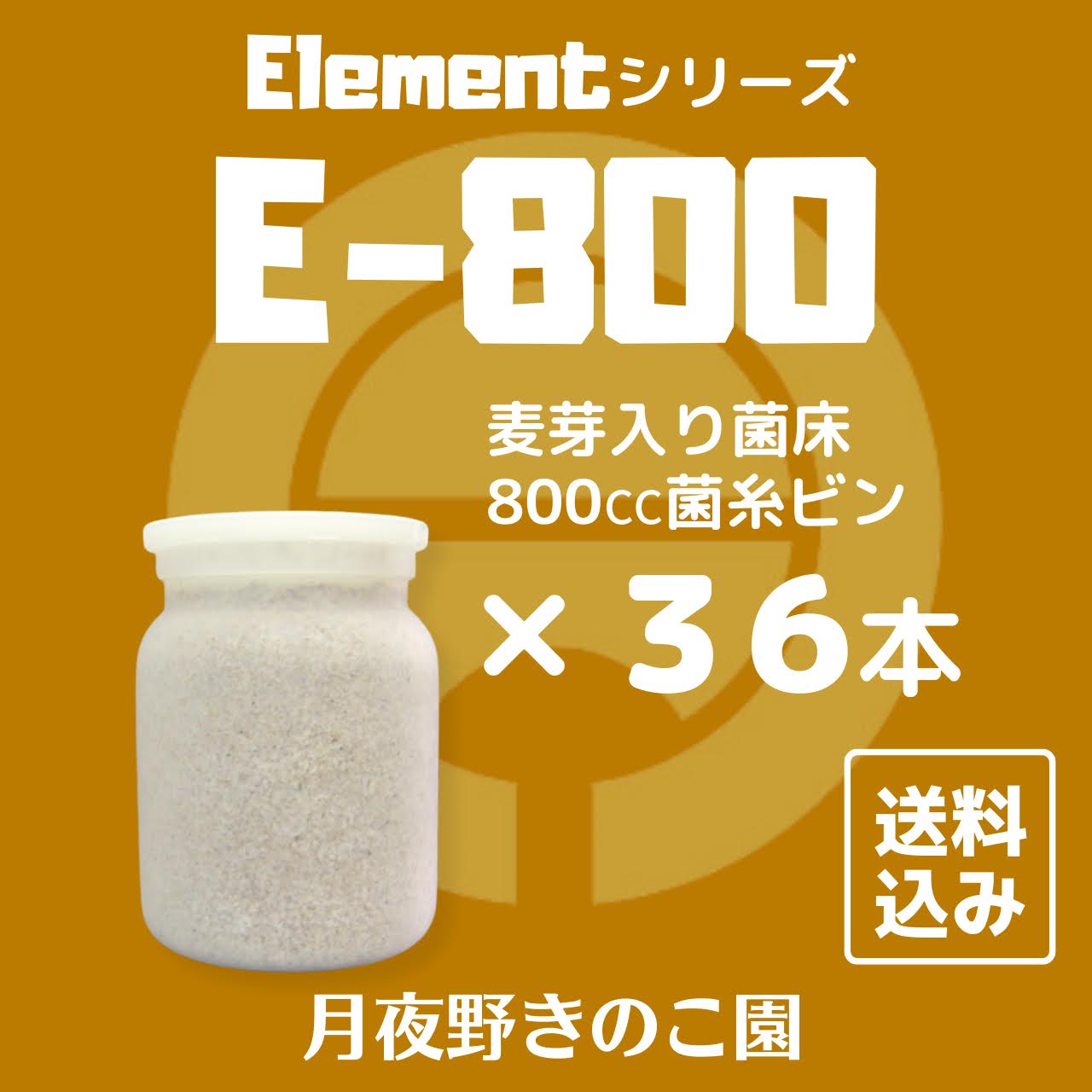 E-800 36本入(菌糸瓶・菌糸ビン)【送料込み・割引商品】